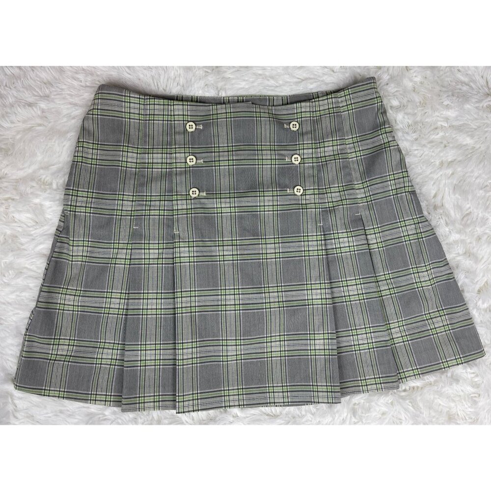 Izod XFG Womens SIze 10 Skort Green Gray Plaid Tennis Golf Shorts Skirt